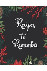 Recipes To Remember