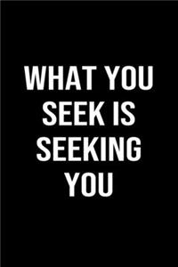 What You Seek Is Seeking You
