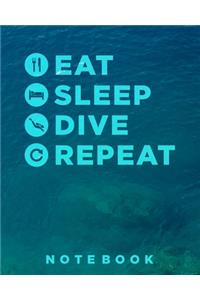 Eat Sleep Dive Repeat Notebook
