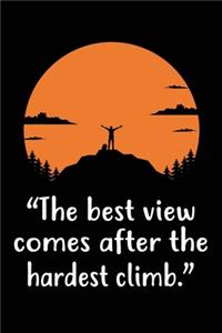 The best view comes after the hardest climb