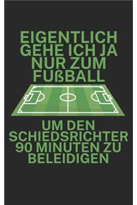 Eigentlich gehe ich ja nu zum Fußball um den Schiedsrichter 90 Minuten zu beleidigen
