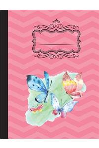 Butterfly Composition Notebook - 5x5 Graph Paper