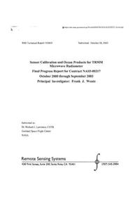 Sensor Calibration and Ocean Products for Trmm Microwave Radiometer