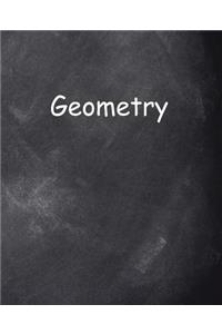 School Composition Book Geometry Chalkboard Style 130 Pages