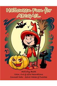 Halloween Fun for Abigail Activity Book