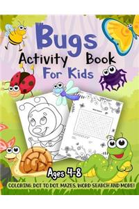 Bug Activity Book for Kids Ages 4-8