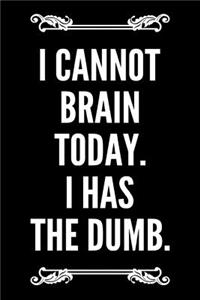 I Cannot Brain Today I Has the Dumb