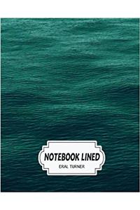 Notebook Lined Green Wave