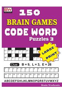 150 Brain Games - CODE WORD Puzzles 3