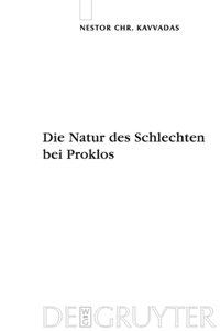 Natur des Schlechten bei Proklos