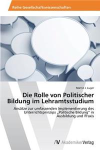 Rolle Von Politischer Bildung Im Lehramtsstudium