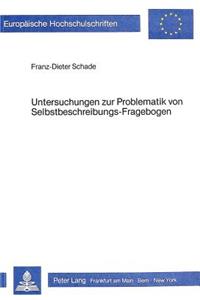 Untersuchungen Zur Problematik Von Selbstbeschreibungs-Frageboden
