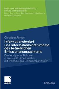 Informationsbedarf Und Informationsinstrumente Des Betrieblichen Emissionsmanagements