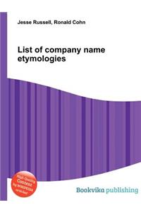 List of Company Name Etymologies