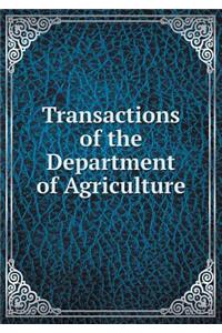 Transactions of the Department of Agriculture