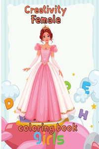 Creativity Female Coloring Book Girls