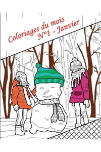 Coloriages du mois - N°1 - Janvier