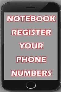 Notebook Register Your Phone Numbers 2020
