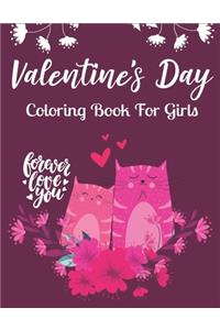 Valentine's Day Coloring Book For Girls