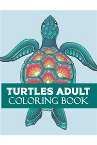 Turtles Adult Coloring Book: Turtle Coloring Book.Turtle Coloring Book For Kids.50 Story Paper Pages. 8.5 in x 11 in Cover.