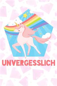 Unvergesslich: Diskretes Passwort Buch mit Register zum Verwalten und Organisieren von Internet Zugangsdaten - Mit süßer Einhorn Illustration