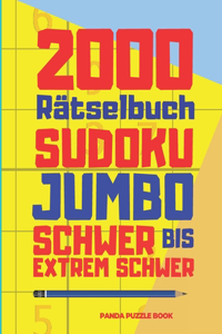 2000 Rätselbuch Sudoku Jumbo Schwer Bis Extrem Schwer