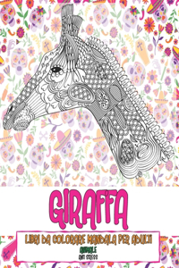Libri da colorare Mandala per adulti - Anti stress - Animale - Giraffa