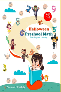 Halloween preschool math learning and coloring