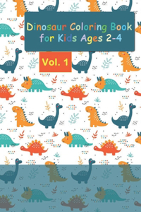 Dinosaur Coloring Book for Kids Ages 2-4