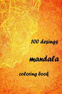 100 desings mandala coloring book