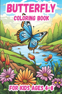 Butterfly Coloring Book For Kids Ages 4 - 8