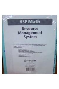 Harcourt School Publishers Math: Resource Management System Grade 1