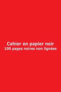 Cahier en papier noir - 100 pages non lignées