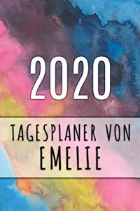 2020 Tagesplaner von Emelie: Personalisierter Kalender für 2020 mit deinem Vornamen