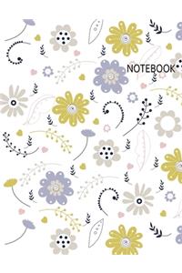 Notebook: Flowers Notebook (8.5 x 11 Inches) 110 Pages