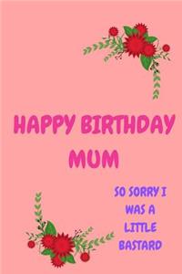 Happy Birthday Mum, So Sorry I Was a Little