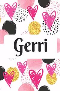 Gerri: Personalized Name Journal with Blank Lined Paper