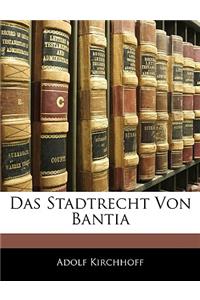 Das Stadtrecht Von Bantia