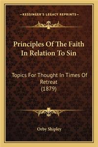 Principles Of The Faith In Relation To Sin