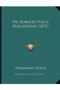 De Horatio Poeta Philosopho (1875)