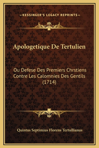 Apologetique De Tertulien