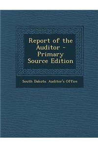 Report of the Auditor
