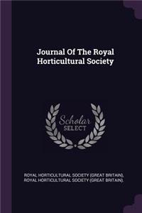 Journal Of The Royal Horticultural Society