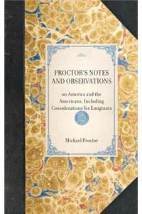 Proctor's Notes and Observations