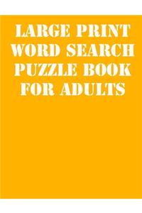 Large print Word Search Puzzle Book for Adults