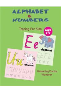 Alphabet & Number Tracing for Kids aged 3 - 5