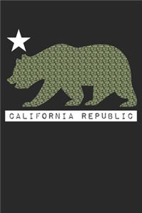 California Republic Bear: College Ruled California Republic Bear / Journal Gift - Large ( 6 x 9 inches ) - 120 Pages -- Softcover