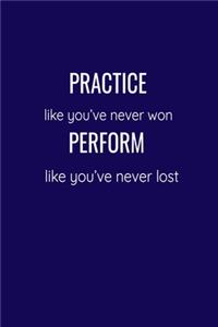 PRACTICE like you have never Won - PERFORM like you have never Lost