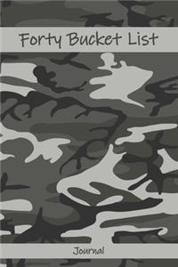Forty Bucket List Journal