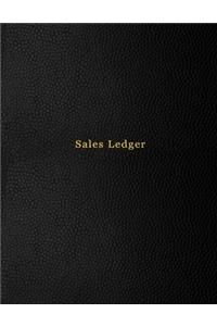 Sales Ledger: For arbitrage resellers and 2nd hand sellers looking to grow, track and log their purchases and sales for flipping business - Black leather print de